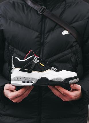 Мужские кроссовки nike air jordan 4 retro black white 41-42-43-44-45-462 фото