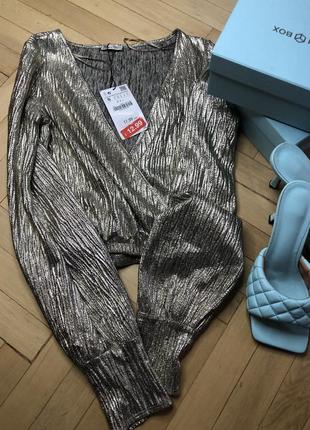 Блискуча нова блуза zara