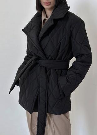 Демісезоне стьобане пальто куртка в стилі zara 🥰❤️6 фото