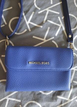 Синий клатч michael kors