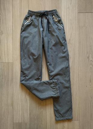 Женские штаны брюки с подкладкой на флисе3 фото