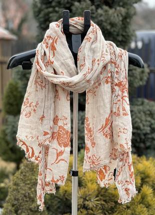 Massimo dutti оригинальный натуральный 100% лен шарф/шаль палантин оверсайз4 фото