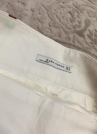Новая белая юбка из льна от zara3 фото