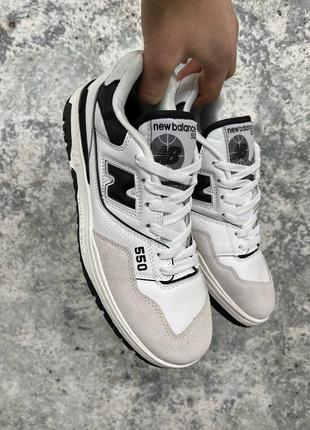 New balance 550 suede white\black 3