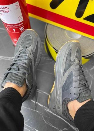 Мужские кроссовки adidas yeezy boost 700 grey адидас изи серые2 фото