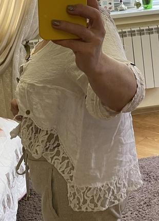 Блуза женская лен бохо10 фото