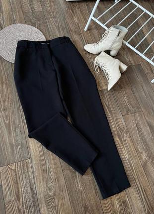 Базовые черные брюки высокая посадка