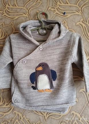 Кофточка с капюшоном kilchou для малыша/ рост 81 см