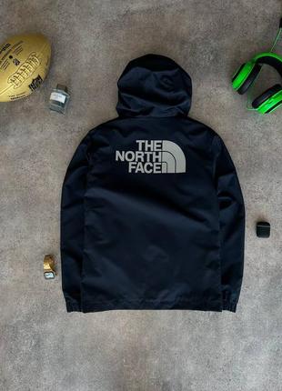 Ветровка мужская/качественная the north face в темно синем цвете6 фото