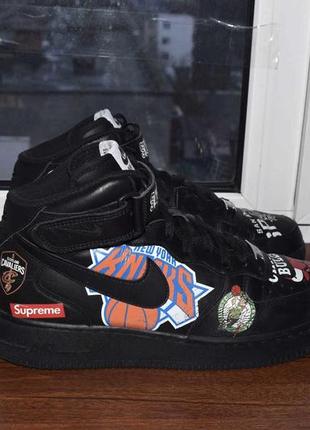 Nike air force 1 mid supreme nba мужские кроссовки форсы dunk