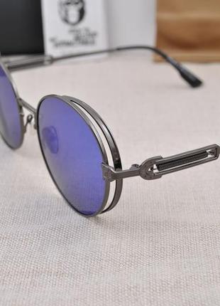 Фирменные солнцезащитные очки  havvs polarized hv68005 круглые с боковой шорой4 фото