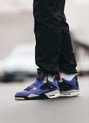 Мужские кроссовки nike air jordan 4 retro violet grey 41-43-44-45