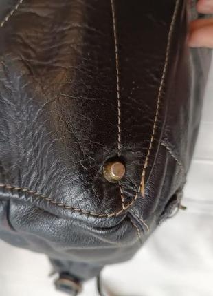 Genuine leather шкіряна жіноча сумка дорожня невелика8 фото