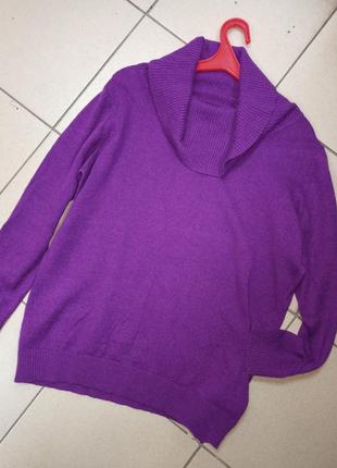 Кашеміровий м'який светр, водолазка, із широкою горловиною2 фото
