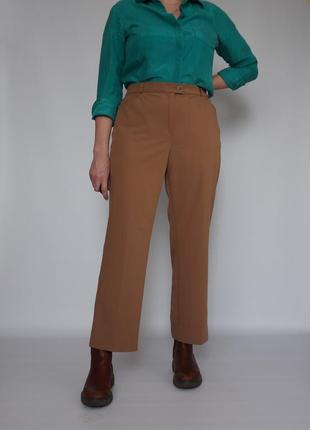 Брюки штани тонкі вовняні колір карамель вінтаж2 фото