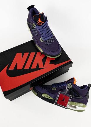 Кожаные кроссовки nike jordan 4 retro canyon purple5 фото