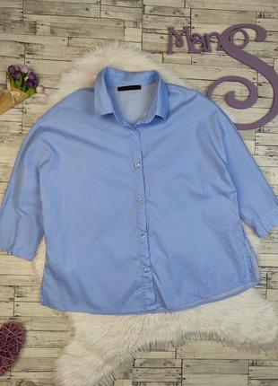 Жіноча сорочка massimo rebecca блакитна з білими точками рукав три чверті розмір s 44