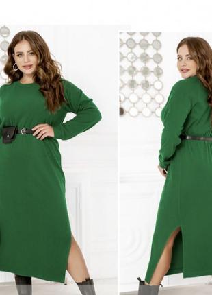 Стильное платье, выполненное из мягкой ангоровой ткани, разные цвета.4 фото