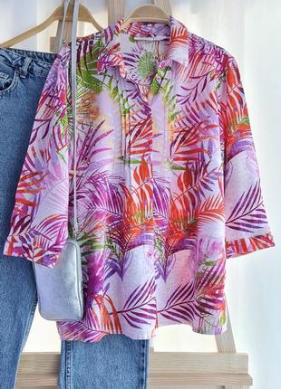 Яркая, натуральная рубашка, блуза, сорочка германия