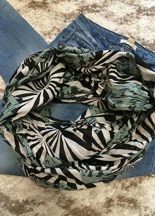 Фирменный яркий шарф-хомут accessorize из натуральной ткани,шарфик в подарок