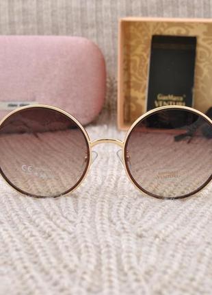 Красивые большие женские круглые солнцезащитные очки gian marco venturi2 фото