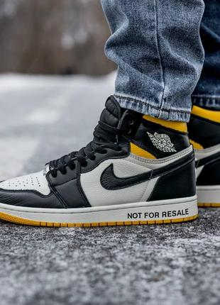 Кроссовки air jordan retro 1 "white yellow"