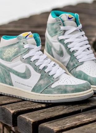 Кроссовки air jordan retro 1 high turbo green