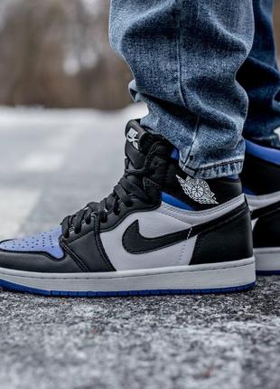 Кроссовки air jordan retro 1 "white blue" размеры 37-45