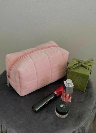 Косметичка, сумочка, розовая, мягкая2 фото