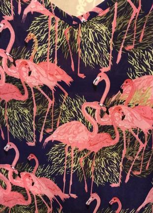 Очень красивая и стильная брендовая блузка-маечка в фламинго 19.