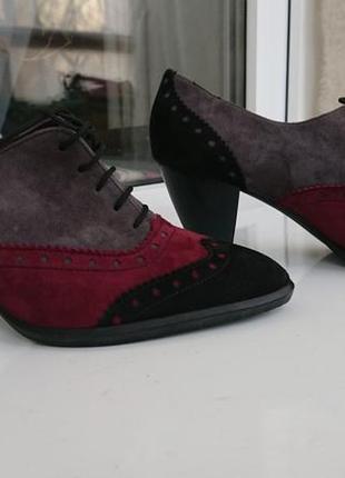 Элегантные туфли из комбинированной замши peter kaiser8 фото