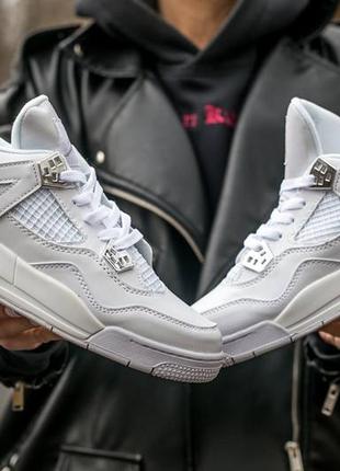 Кроссовки air jordan retro 4 "white"