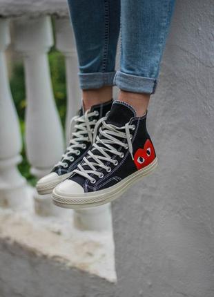 Кеды converse comme des garcons black high