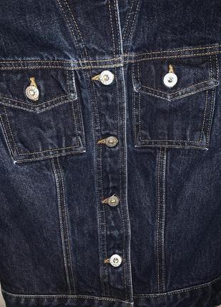 Женская джинсовая куртка темно-синего цвета guess3 фото