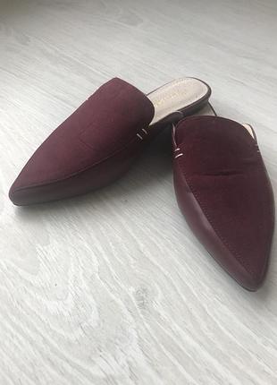 Мюли кольору марсала primark