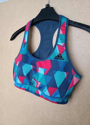 Яркий спортивний бра бюстгальтер напаралоне с чашечками adidas climacool оригинал