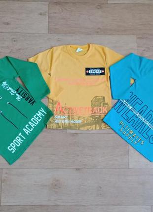 Яскраві реглани для хлопчика, турція від 5-6 до 9-10 років, бавовна