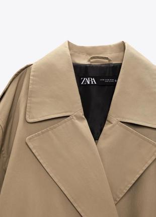 Тренч плащ пальто zara испания оригинал хлопковый4 фото