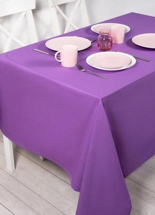 Скатерть тефлоновая водоотталкивающая хлопковая фиолетовая1 фото