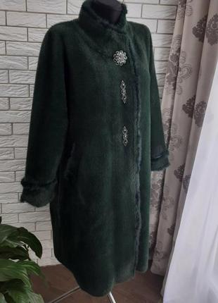 Шикарні пальто, комір-стійка, турція, брош.2 фото