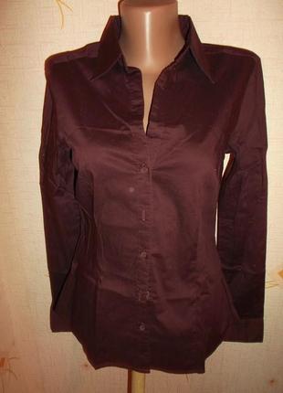 Рубашки классика цвет белый, хаки, бордо- распродажа р. s - h&m