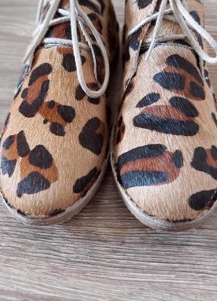 Ботинки кожаные леопардовый принт6 фото