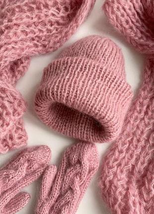 Комбо-набір: шапка, шарф та рукавички7 фото