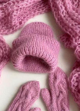 Комбо-набір: шапка, шарф та рукавички10 фото