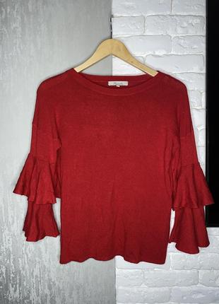 Кофта джемпер волани на рукавах peacoks, s/m 4