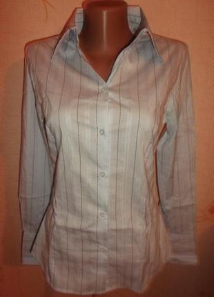 Рубашка в полоску цвет голубой р. евро 36  - s - h&m