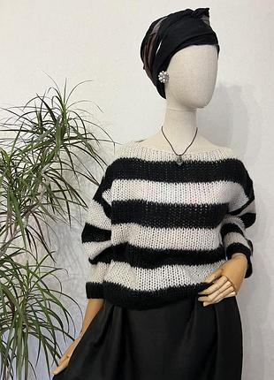Мохер светр,джемпер,кофта в смужку,max mara,max &amp; co,люкс бренд,