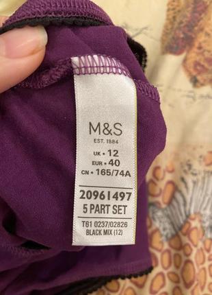 Шикарные, коттоновые, трусики, темно фиолетового цвета, от бренда: m&amp;s 🌺8 фото