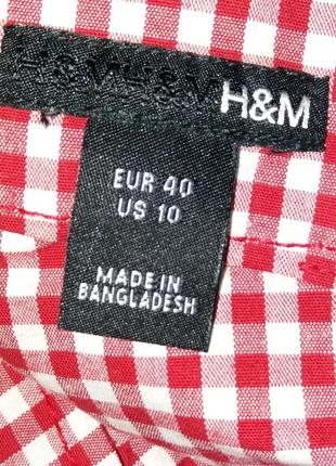 Классные эластичные клетчатые бриджи,46-52разм.,h&m.3 фото