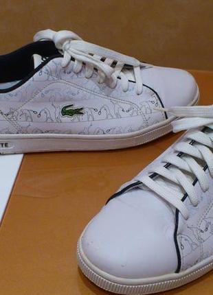 Кроссовки кожаные мужские лакост кросівки👟шкіряні чоловічі lacoste🐊carnaby mr р.42,5🇫🇷🇻🇳
